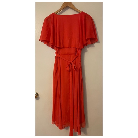 ASOS DESIGN cape back dipped hem midi dress - Picture 5 of 7